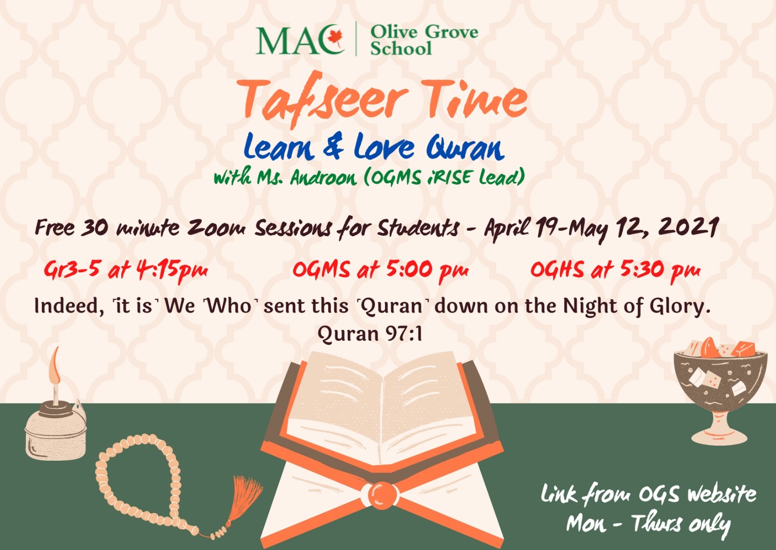 Tafseer Time! Olive Grove School