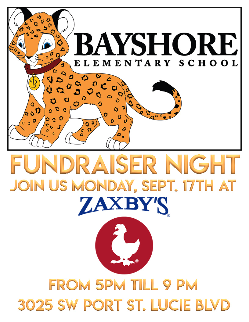 Zaxby’s Family Night Monday, Sept. 17th Bayshore Elementary