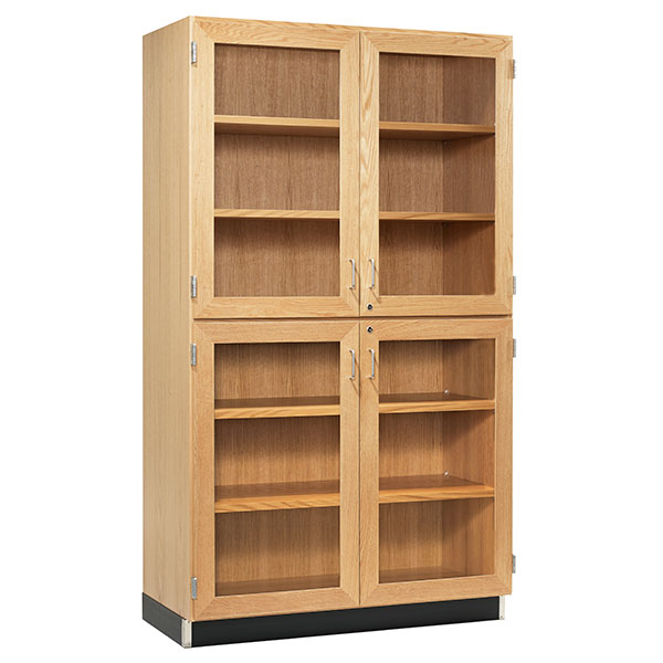 48 Inch Tall Storage Cabinet Tall Storage with Four Glass Doors 48"W x 84"H x 22"D SCHOOLSin