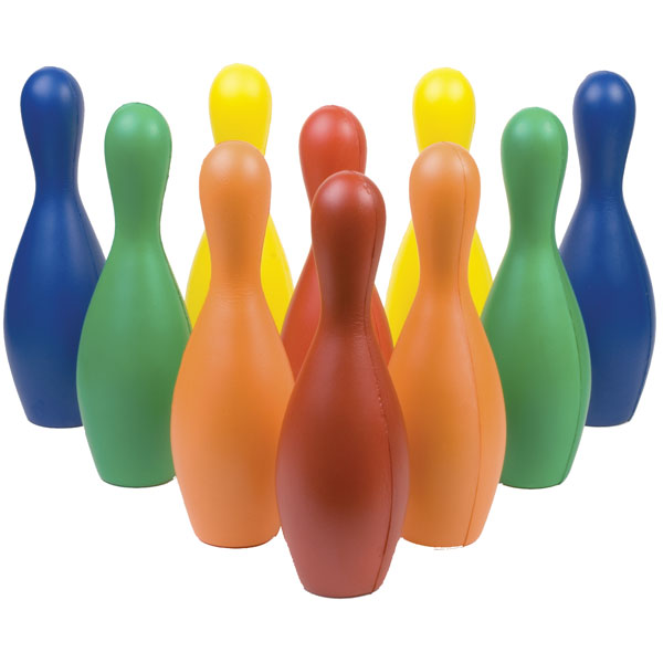 MultiColor Foam Bowling Pin Set 10 Pins Schools In