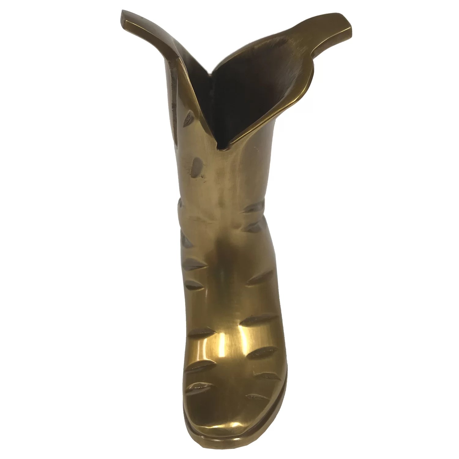 41/4" Antiqued Brass Equestrian Riding Boot Paperweight or Match