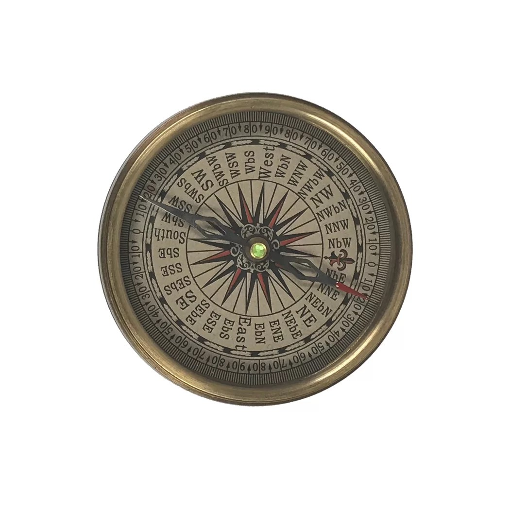 3 Antique Finish Nautical Desktop or Pocket Compass Reproduction with
