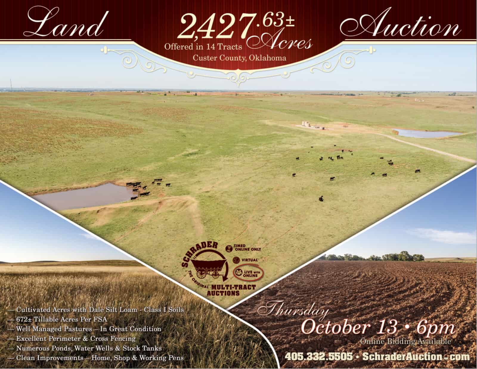 LAND AUCTION 2,427+/ ACRES OFFERED IN 14 TRACTS IN CUSTER COUNTY