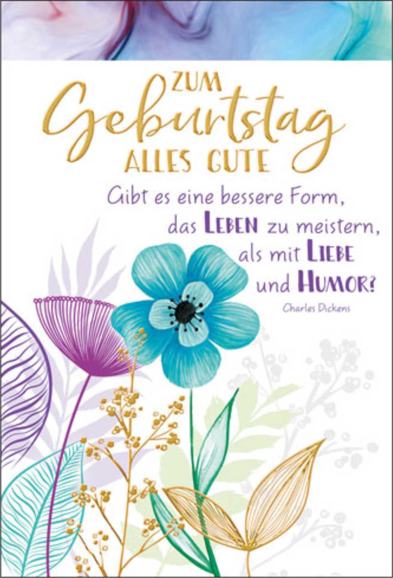 Bill. Geb. Floral Spruch Schüller & Sohn