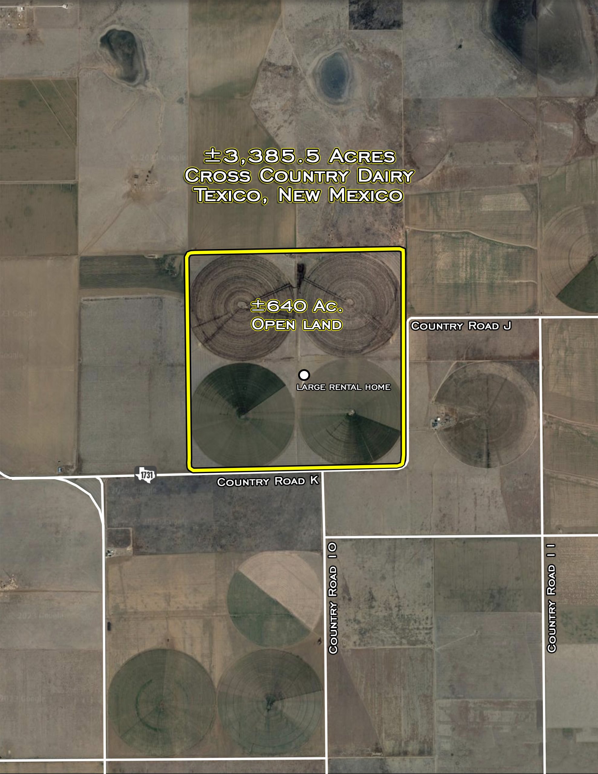 +/3,385.5 Acre Cross Country Dairy Texico, New Mexico Schuil Ag