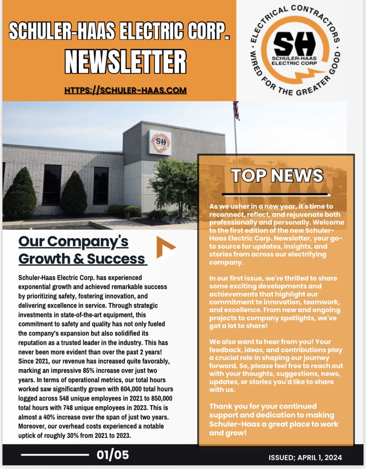 Newsletter SchulerHaas Electric
