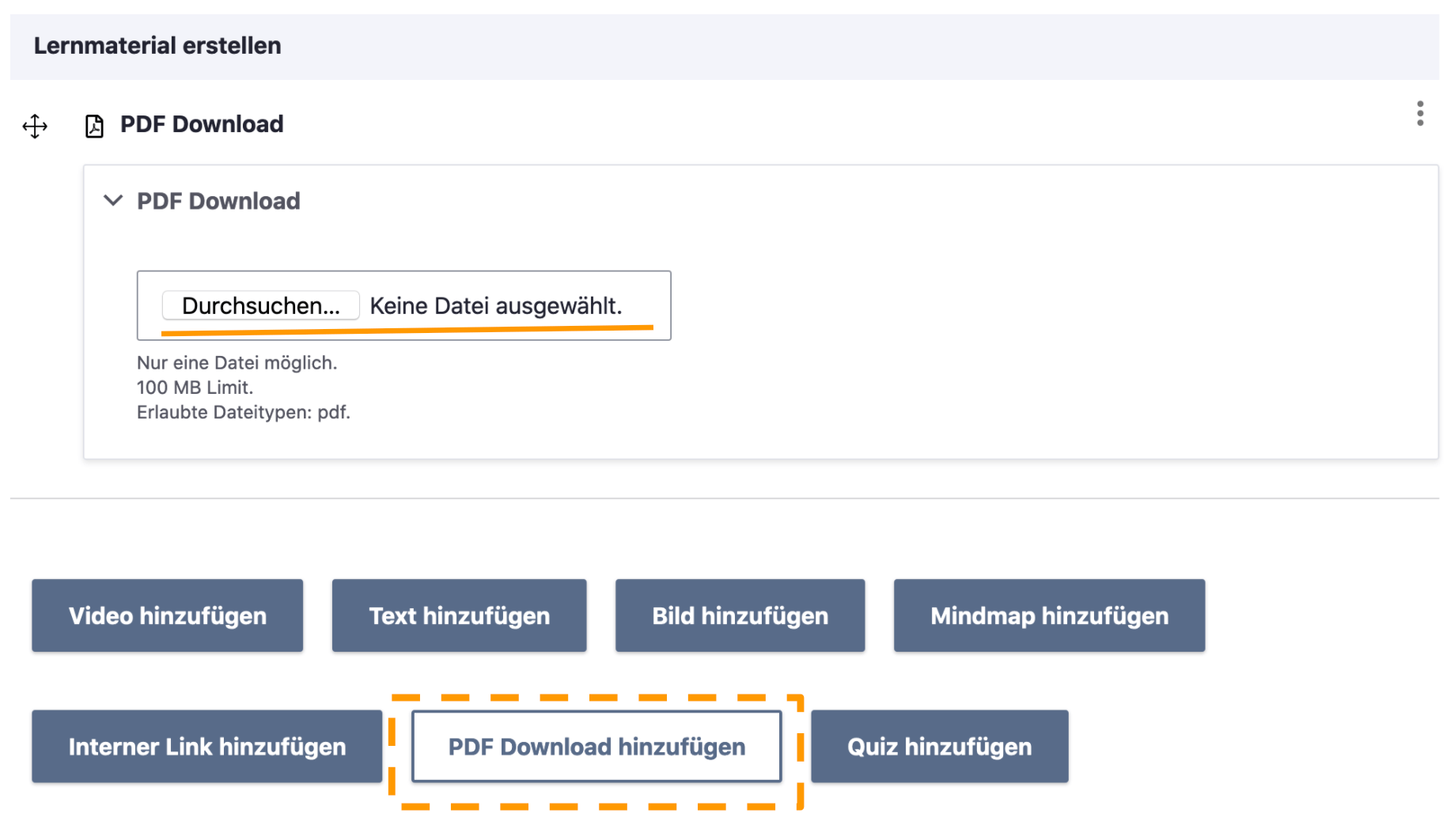 Einfach PDFs zum Download Schulminator