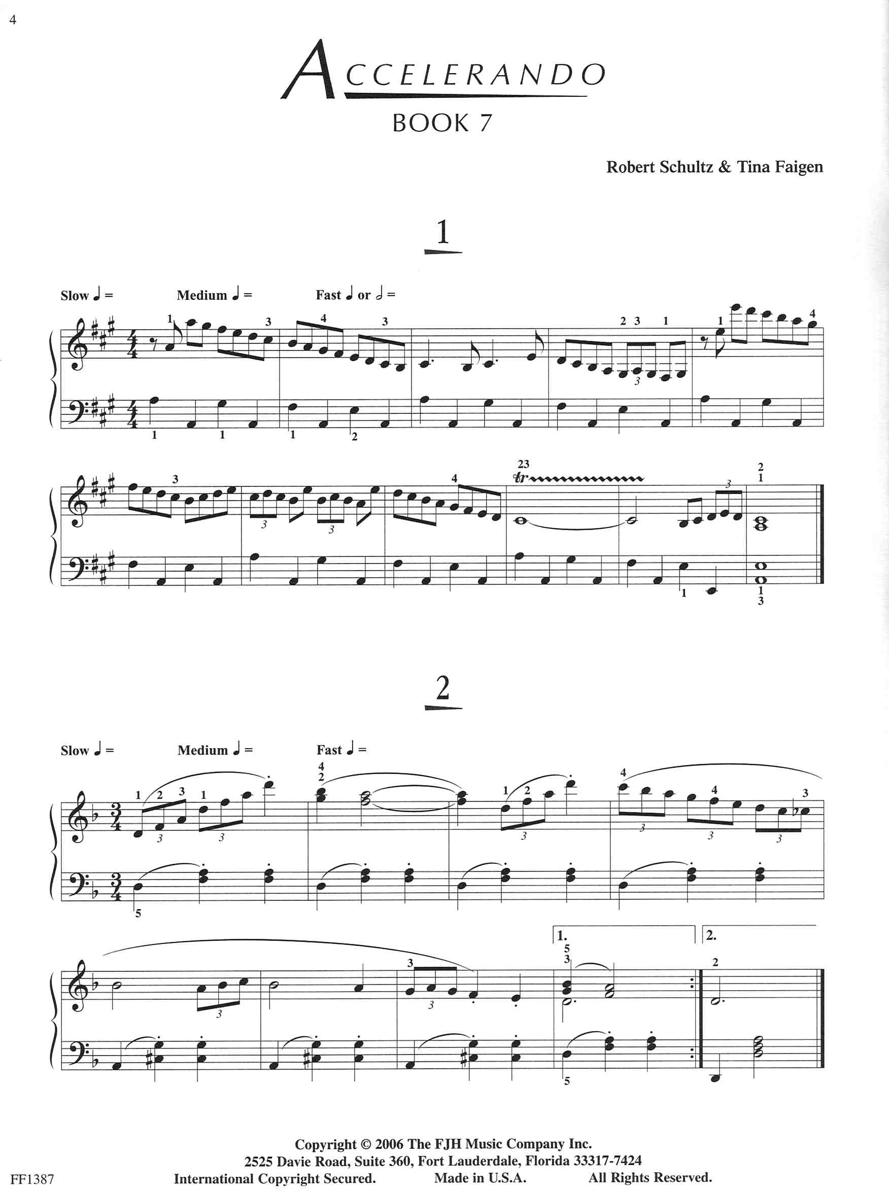 Accelerando Complete Series Schultz Music Publications