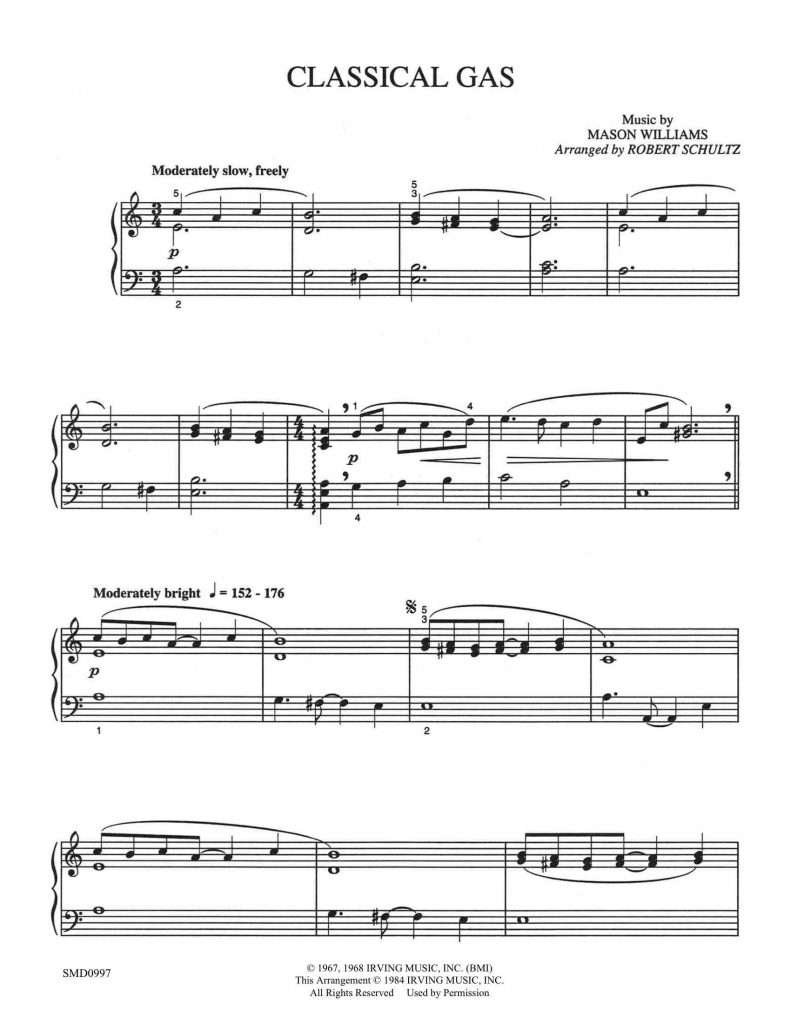 Classical Gas Schultz Music Publications