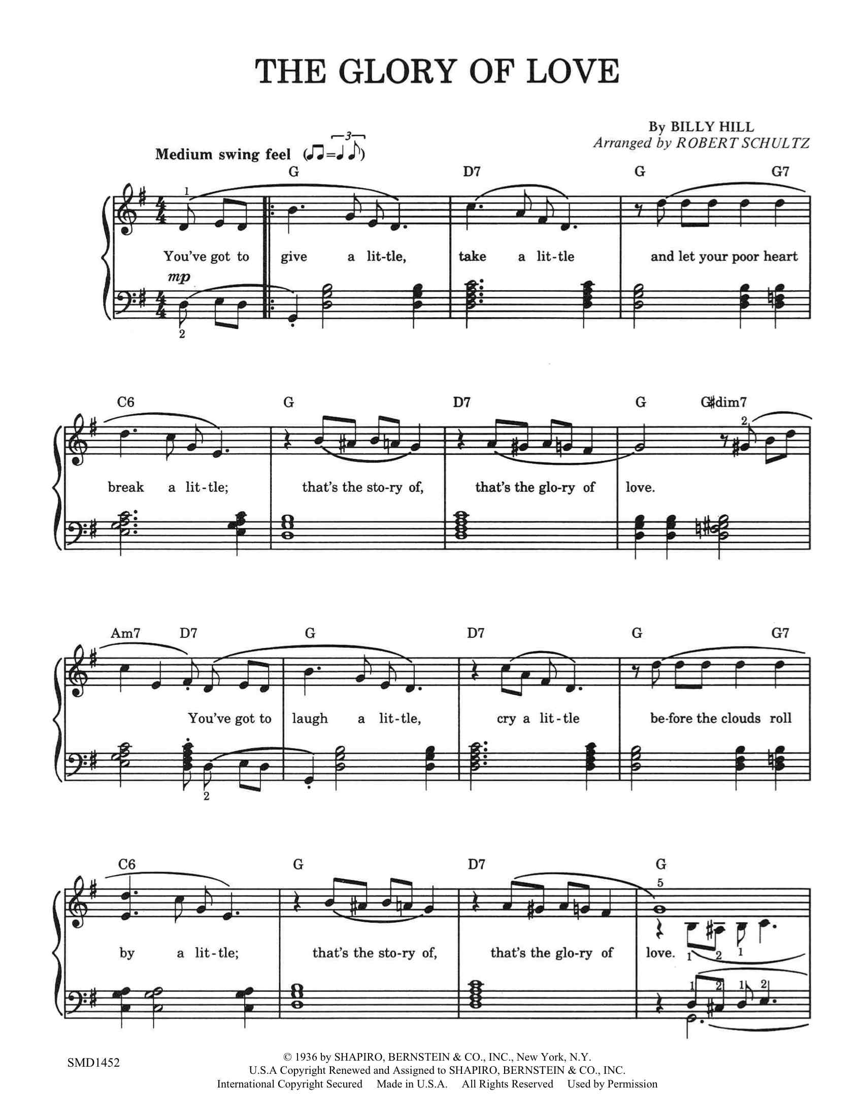 The Glory of Love Schultz Music Publications