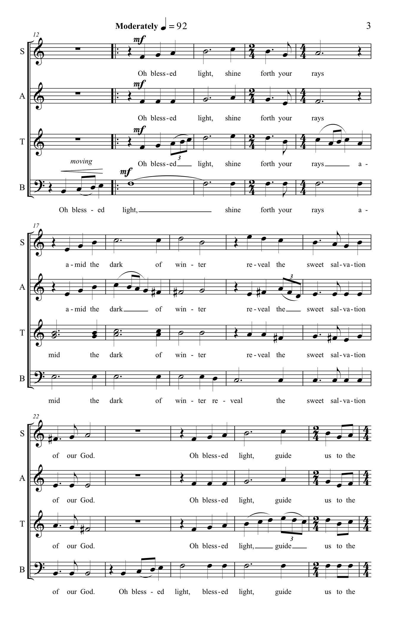 Oh Blessed Light (digitaloct) Schultz Music Publications