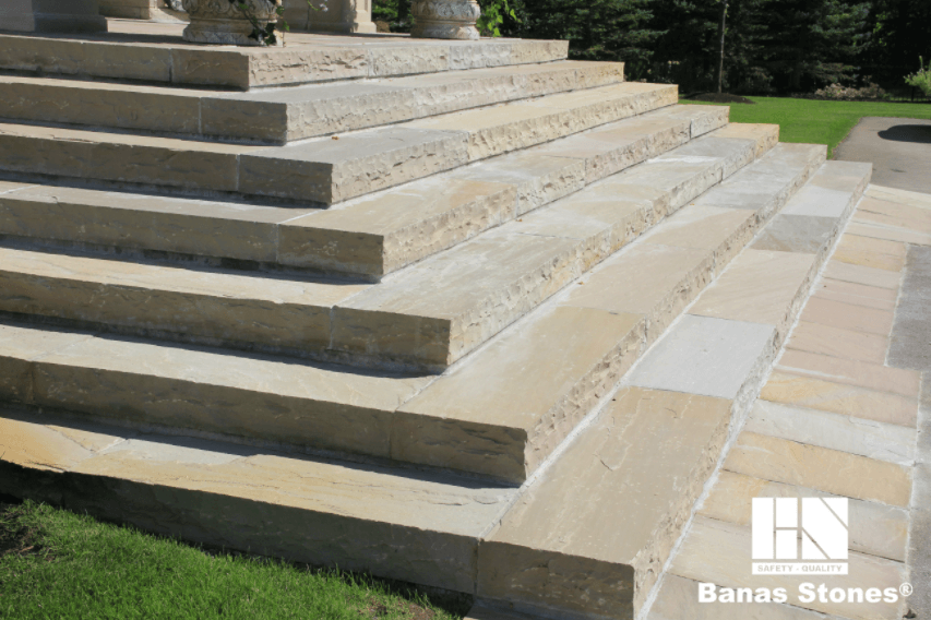 Chiseled Limestone Steps Schut's