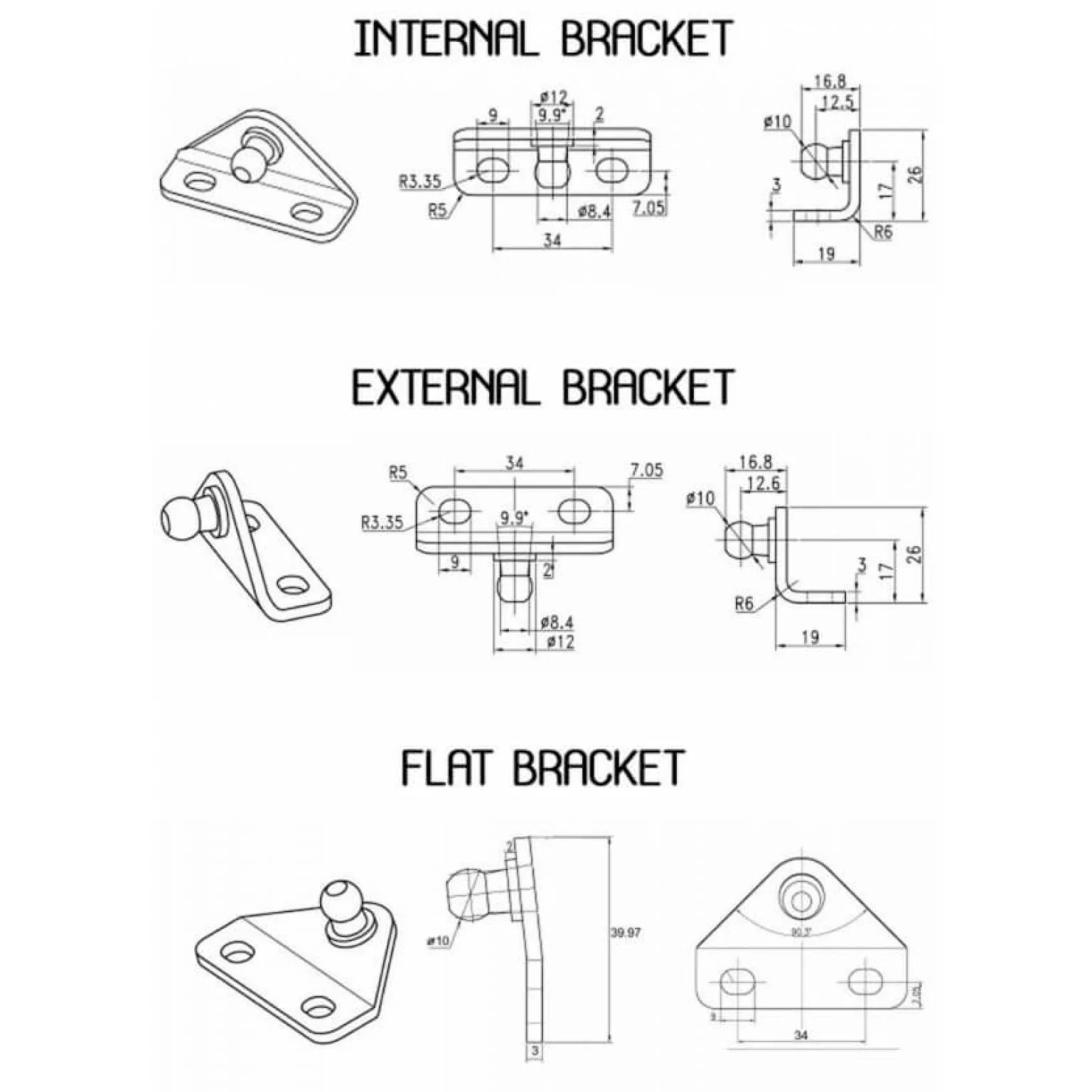 Gas Strut Brackets Schutties Fasteners