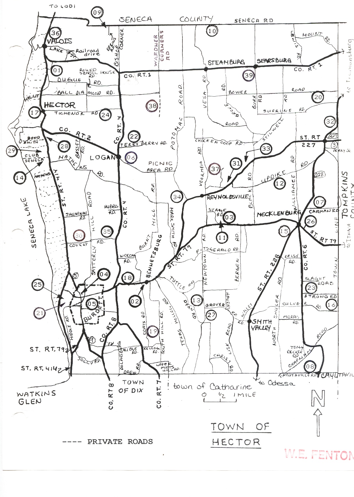 Map Hector, NY Cems.
