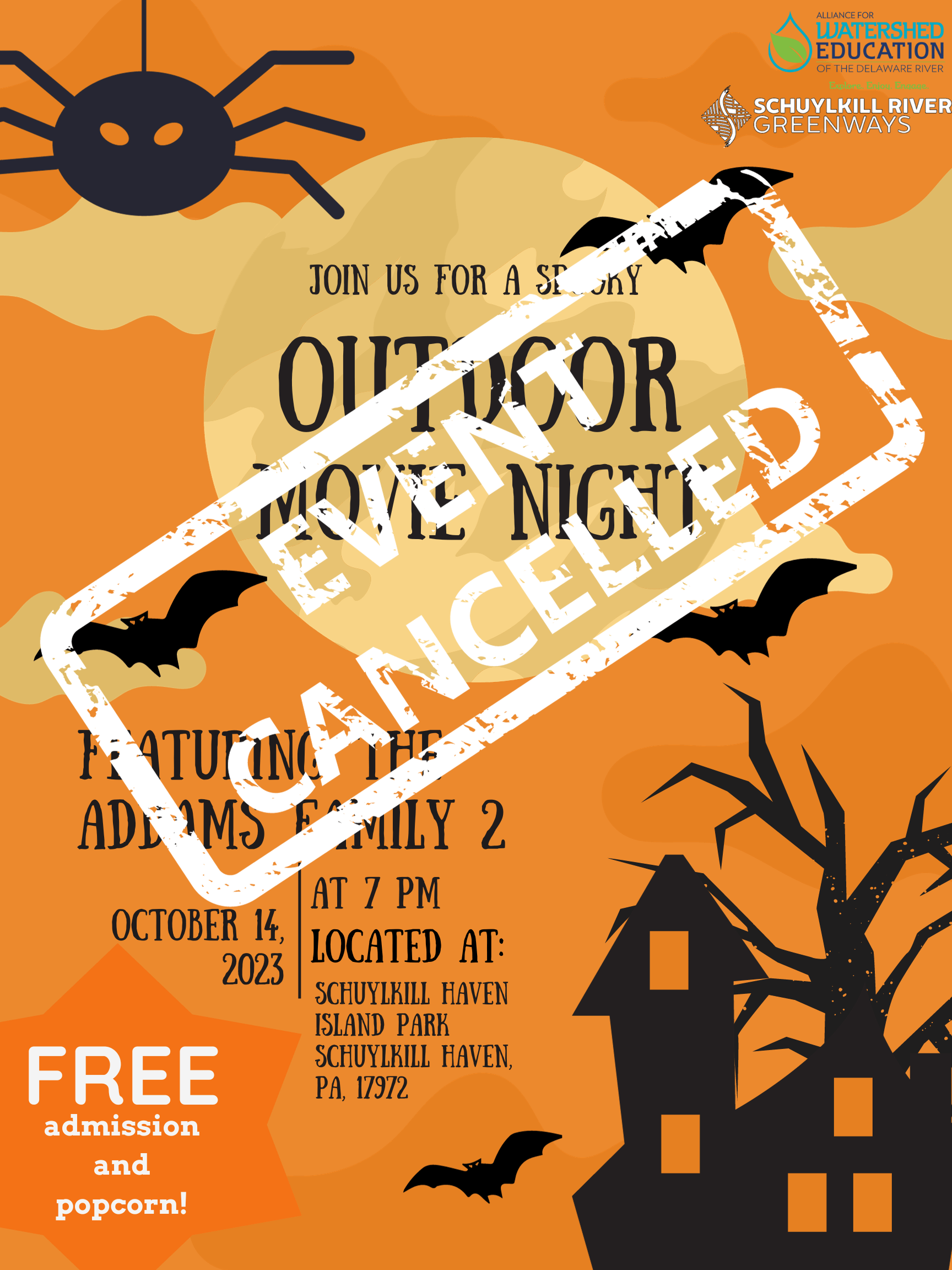 Free outdoor movie at Schuylkill Haven Island Park! Schuylkill River