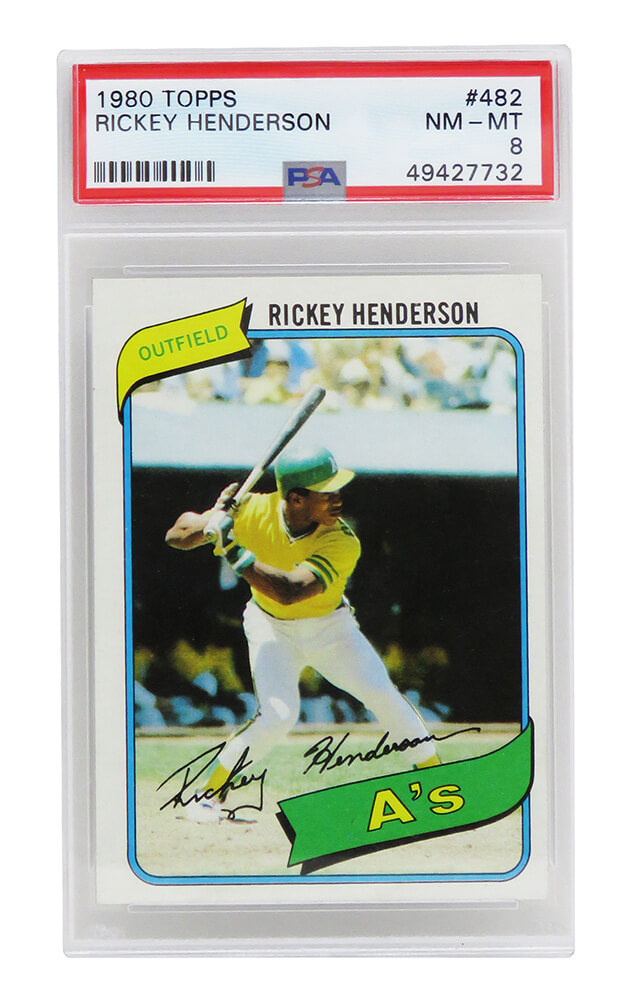 Rickey Henderson 1980 Topps Baseball 482 RC Rookie Card PSA 8 NMMT (C) eBay
