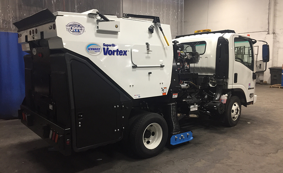 SuperVac Vortex Parking Lot Sweeper Schwarze Industries