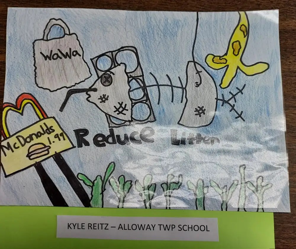 Winners of the Alloway Township School “Bag Up NJ” Poster Contest