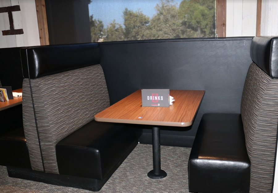 Black Angus restaurant custom seating done by SCI Custom Millwork