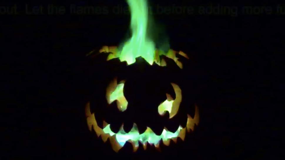 Make a Green Fire Jack o' Lantern