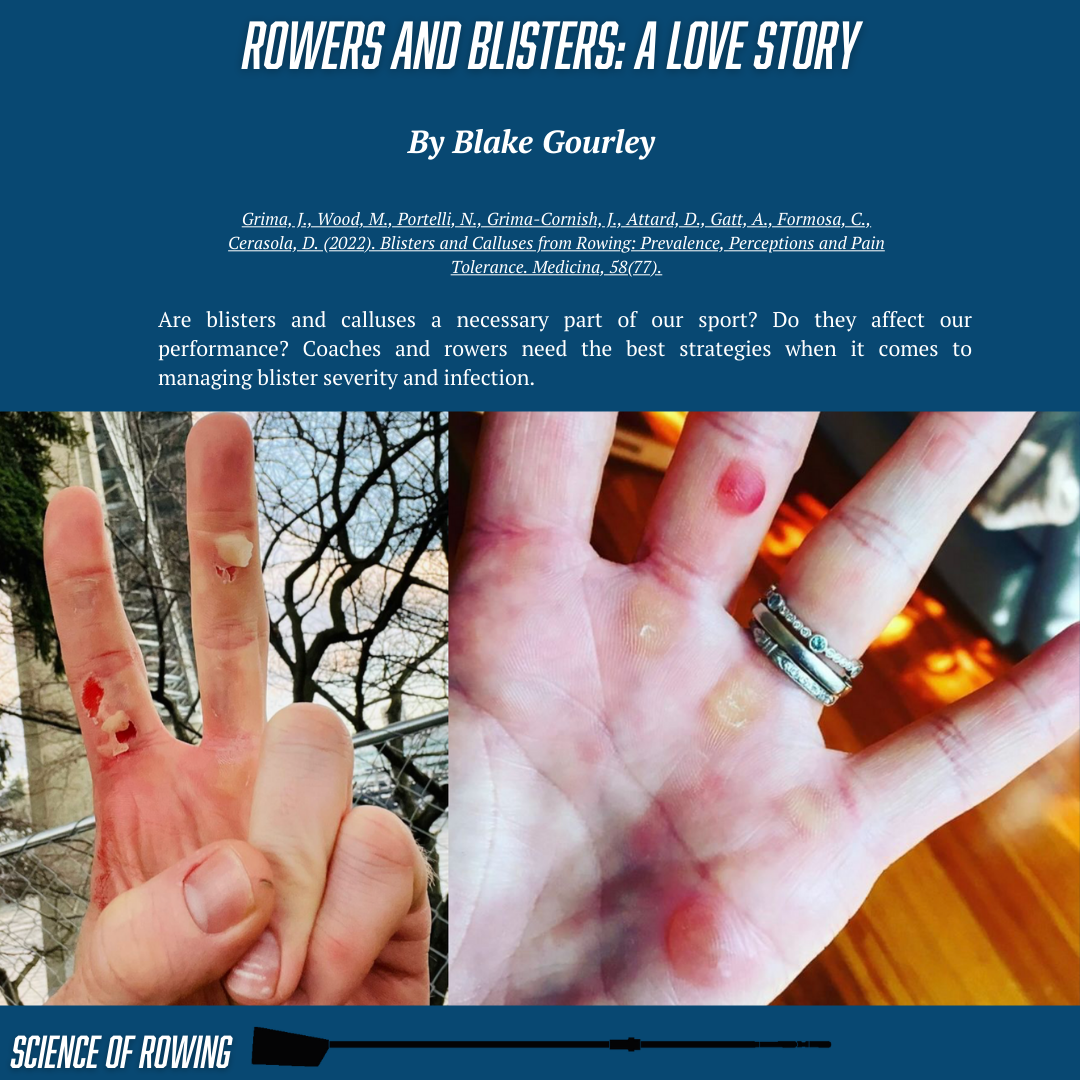 Rowing And Blisters A Love Story Science of Rowing