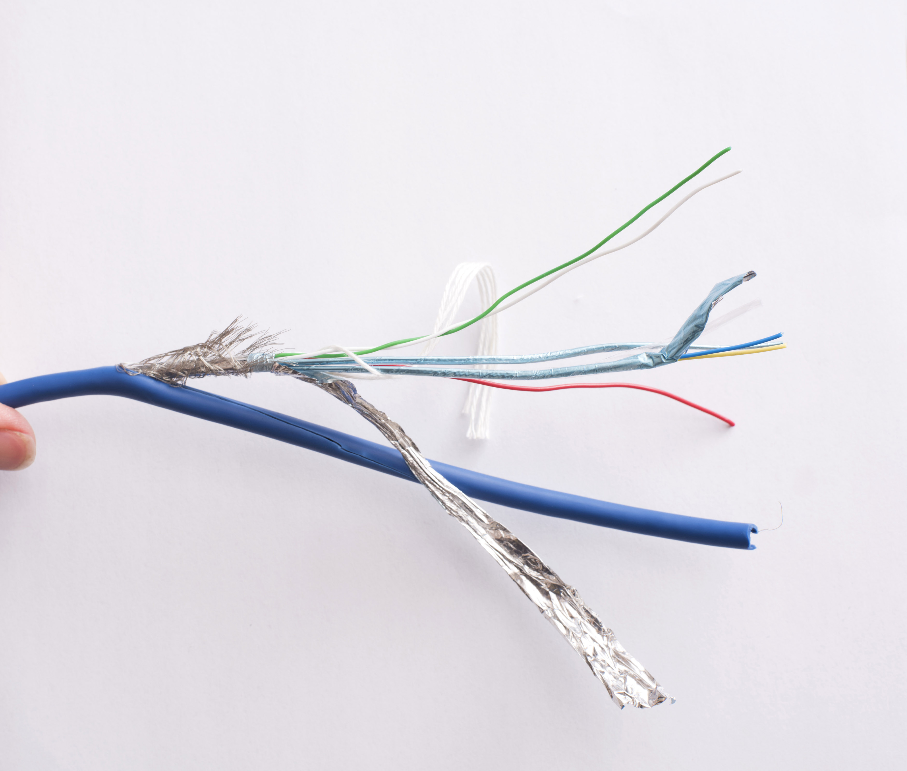 Free Stock image of Man holding a twisted pair cable