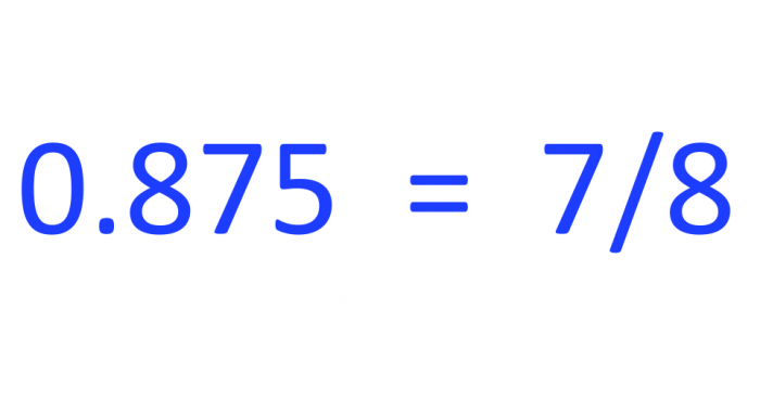 Easily Calculate 0.875 As A Fraction In The Simplest Form Science Trends