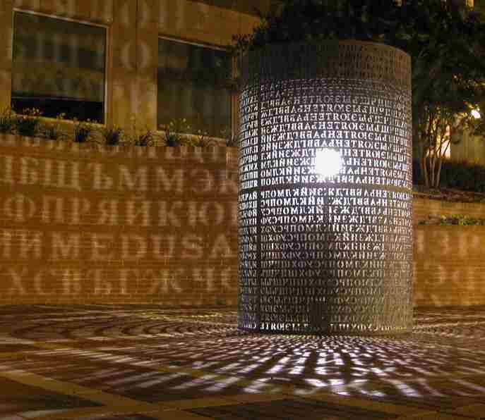 Cyrillic Projector & Spinning Top The Sanborn Sculptures at UNCCJohn's Cyrillic Projector Main