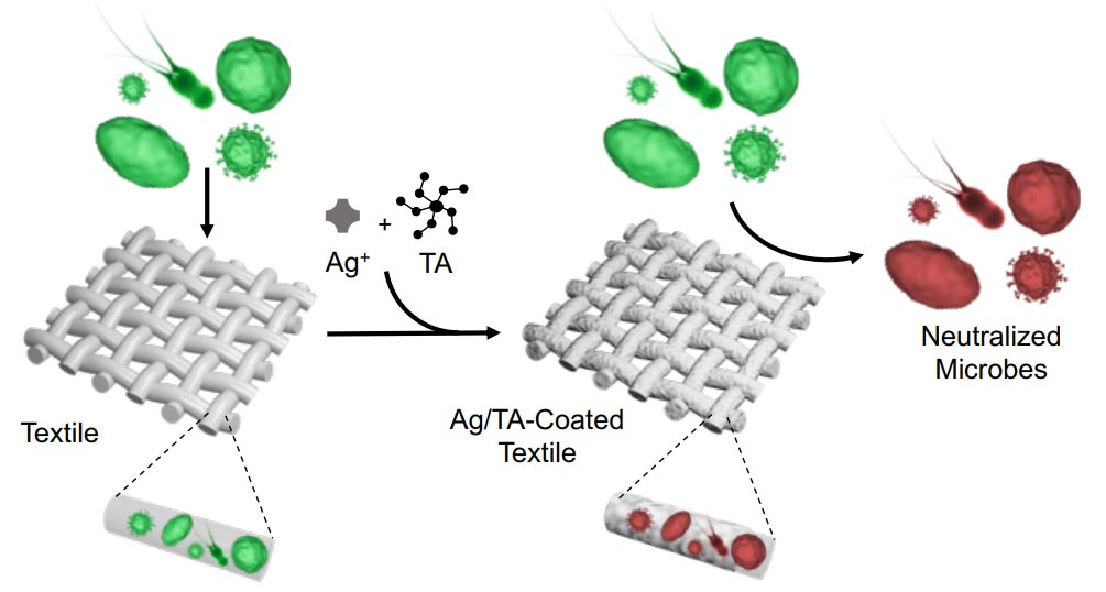 New Antimicrobial, AntiOdor Coating for Clothing and Textiles
