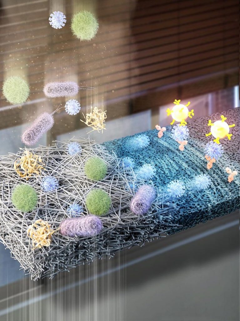 Immediate Detection of Airborne Viruses Such As COVID19 With a