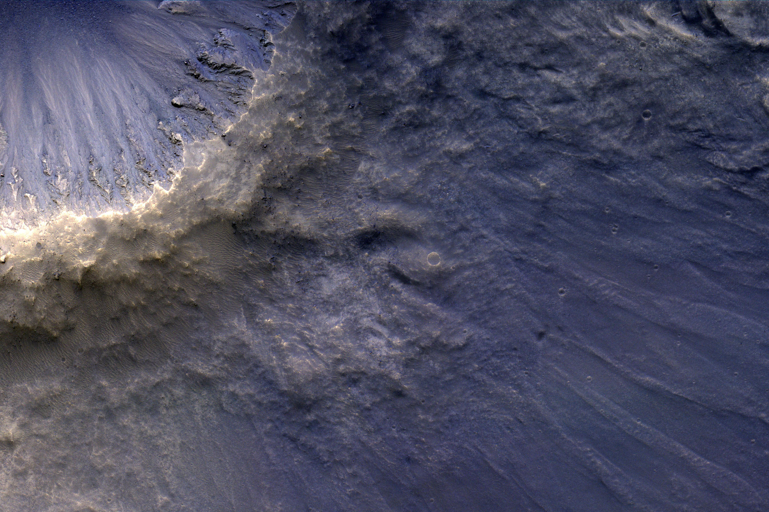 HiRISE Views Impact Ejecta on the Surface of Mars