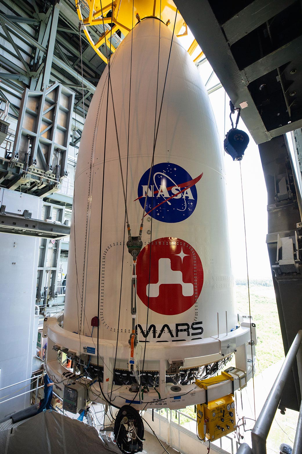 NASA's Perseverance Mars Rover Attached to Atlas V Rocket at Cape Canaveral