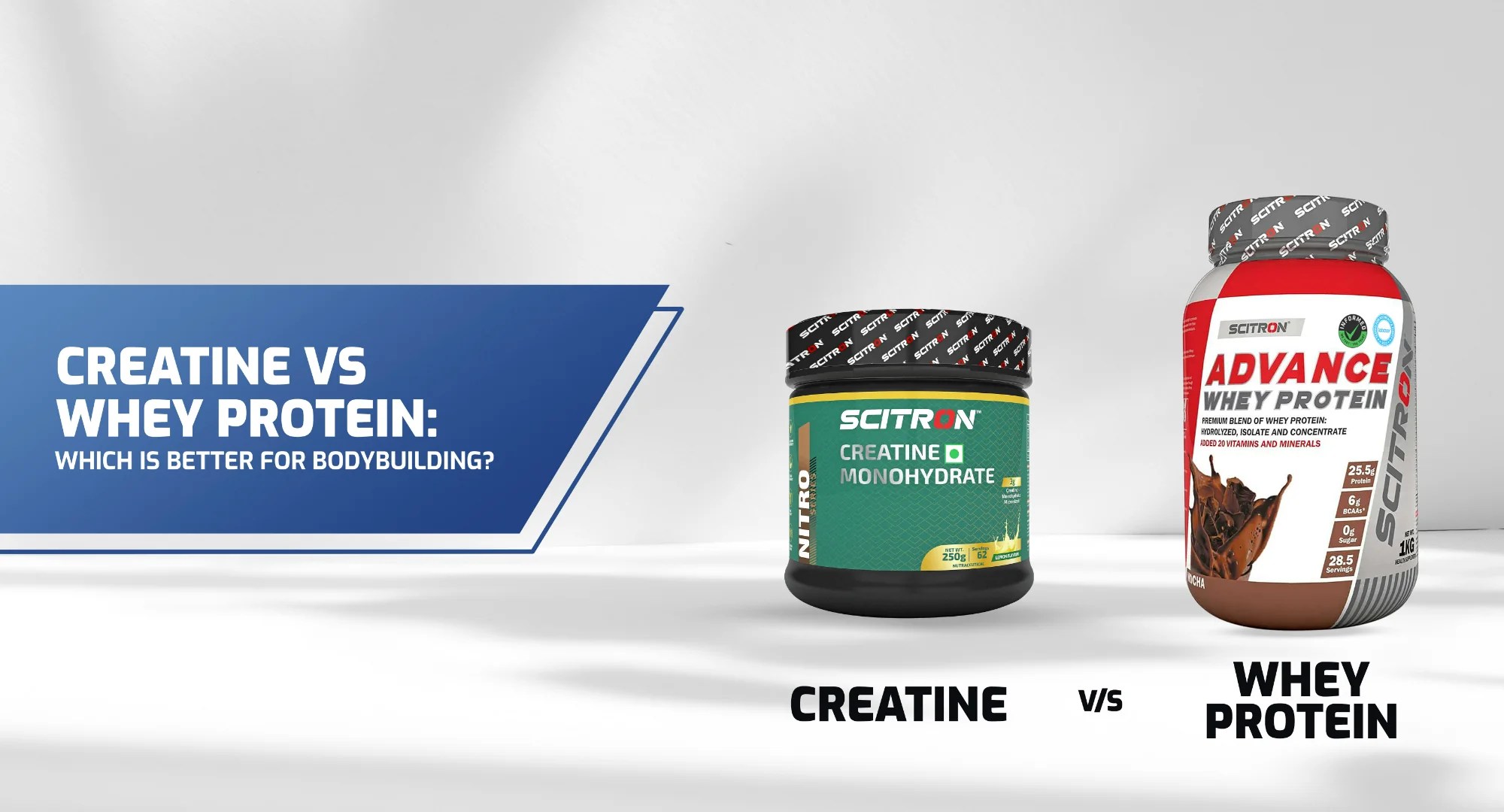 Creatine vs Protein Which is Better? Discover with Scitron