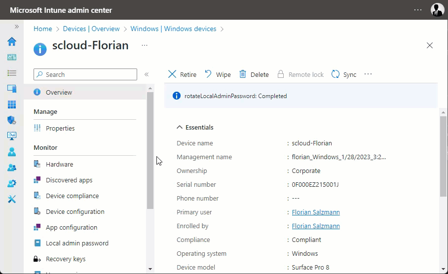 Windows LAPS Azure AD scloud