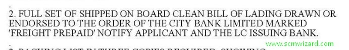 Field 46A: Documents Required Field 47A: Additional Conditions