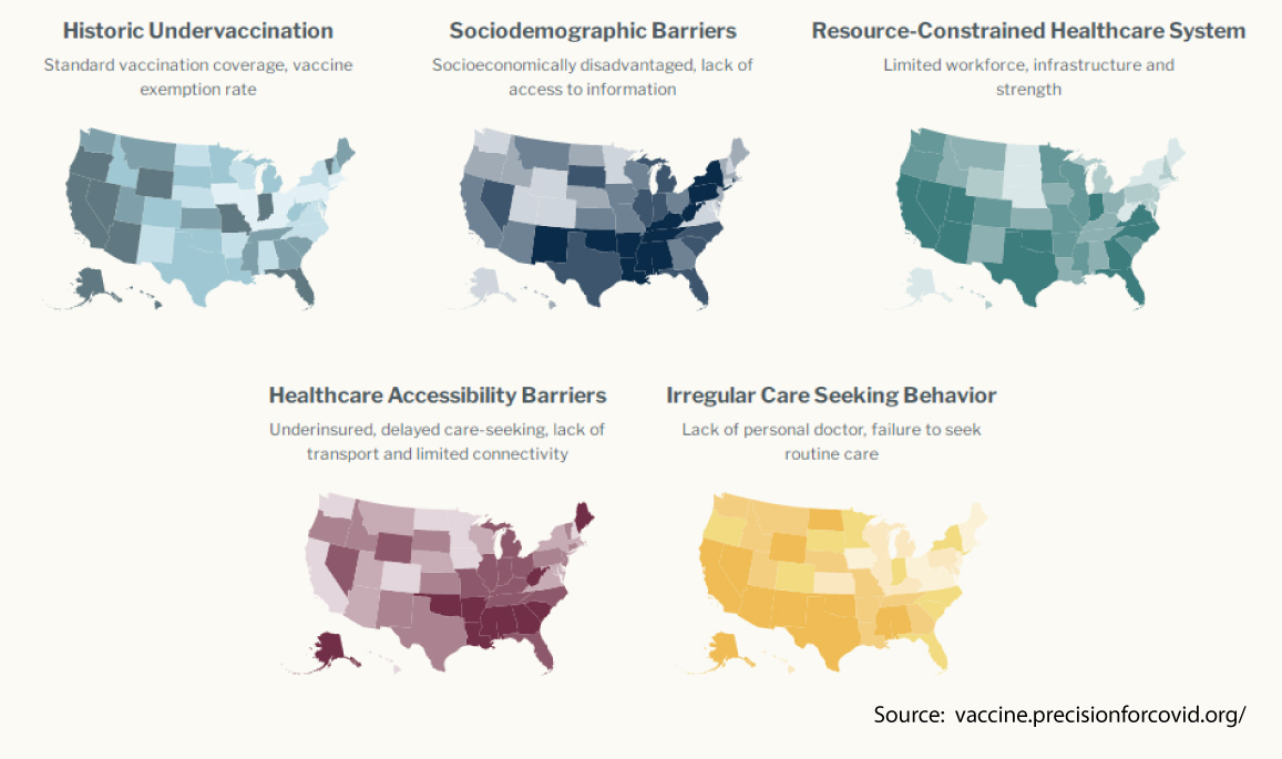 These maps help show how the COVID19 vaccine rollout is going in every