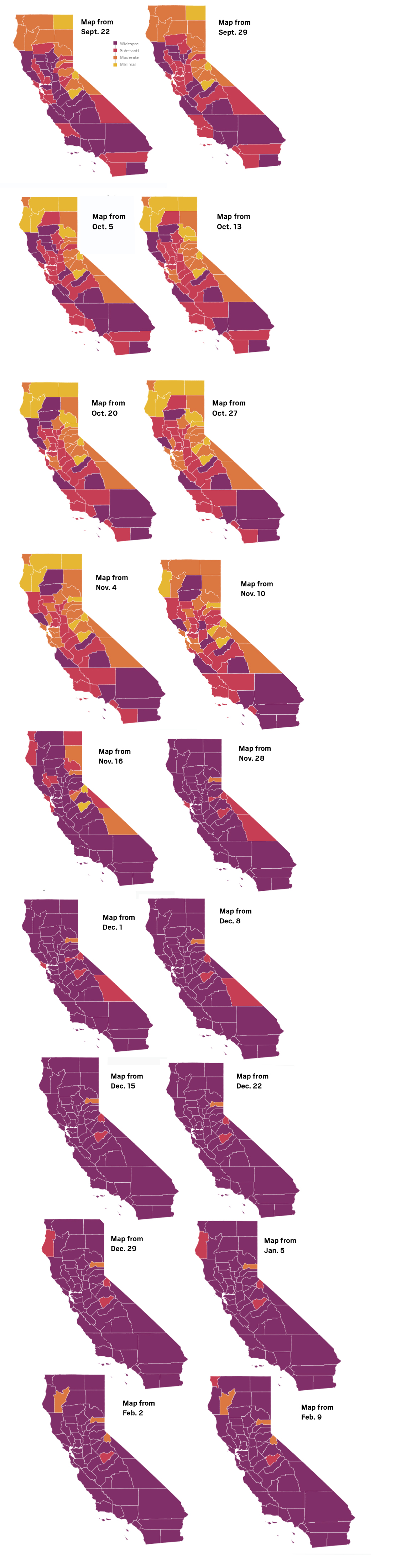 Coronavirus Here’s each county tier level and vaccination total in