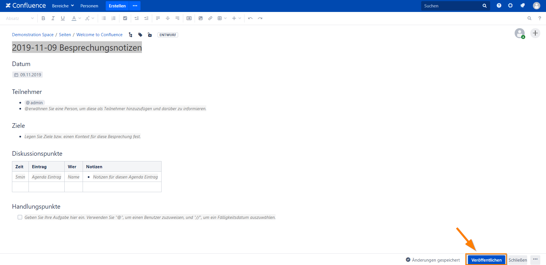 Mit Confluence eigene Templates erstellen
