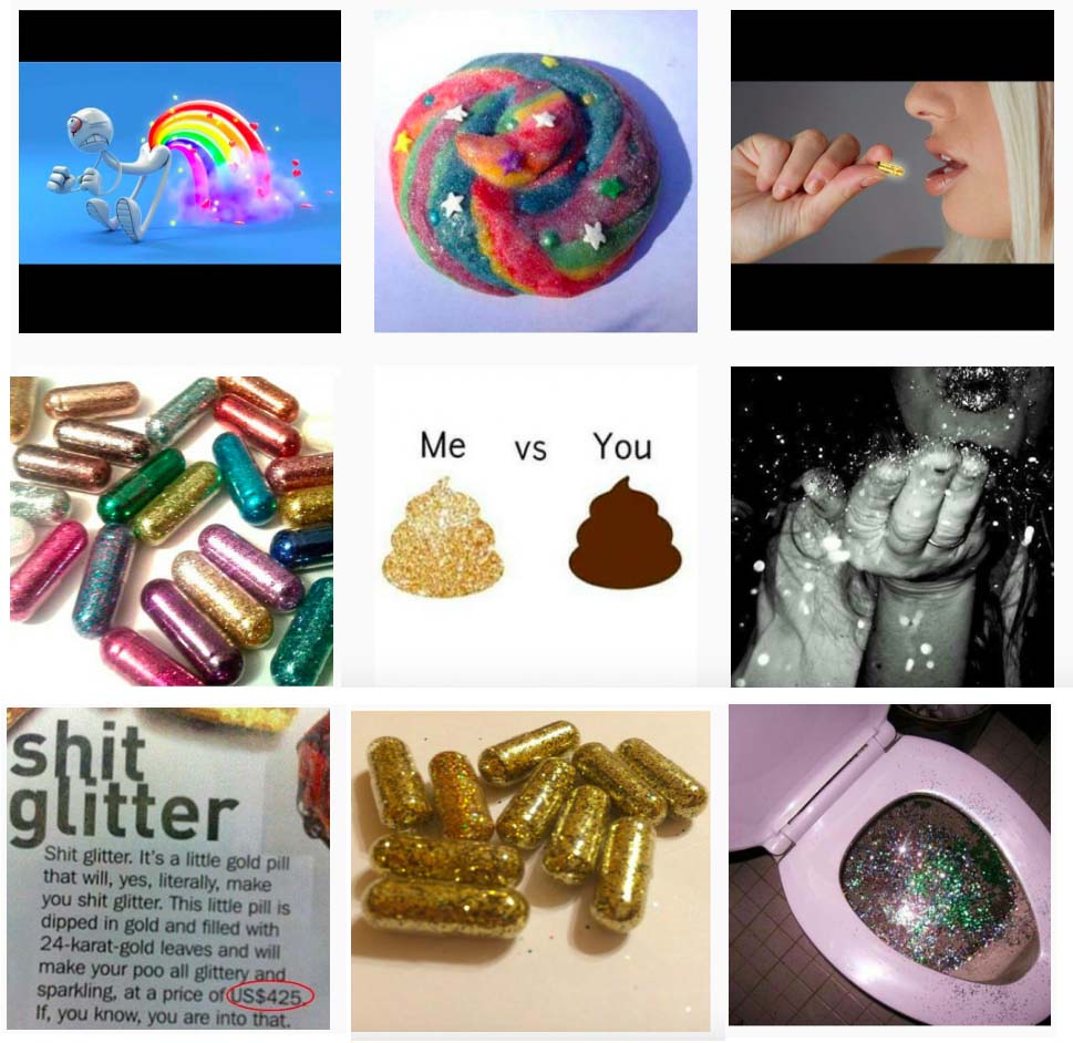 Glitter Pills Toilet