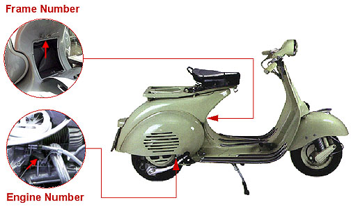 vespa acma frame number
