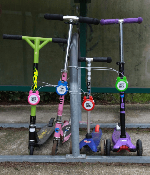 Scoot Lock for all Types of Scooters from Mini to Adult. SCOOT LOCK
