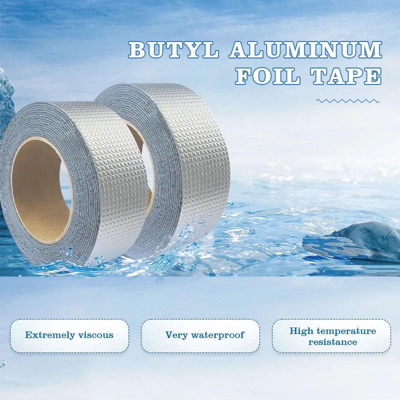 Aluminum Foil Butyl Tape High Temperature Waterproof and LeakProof