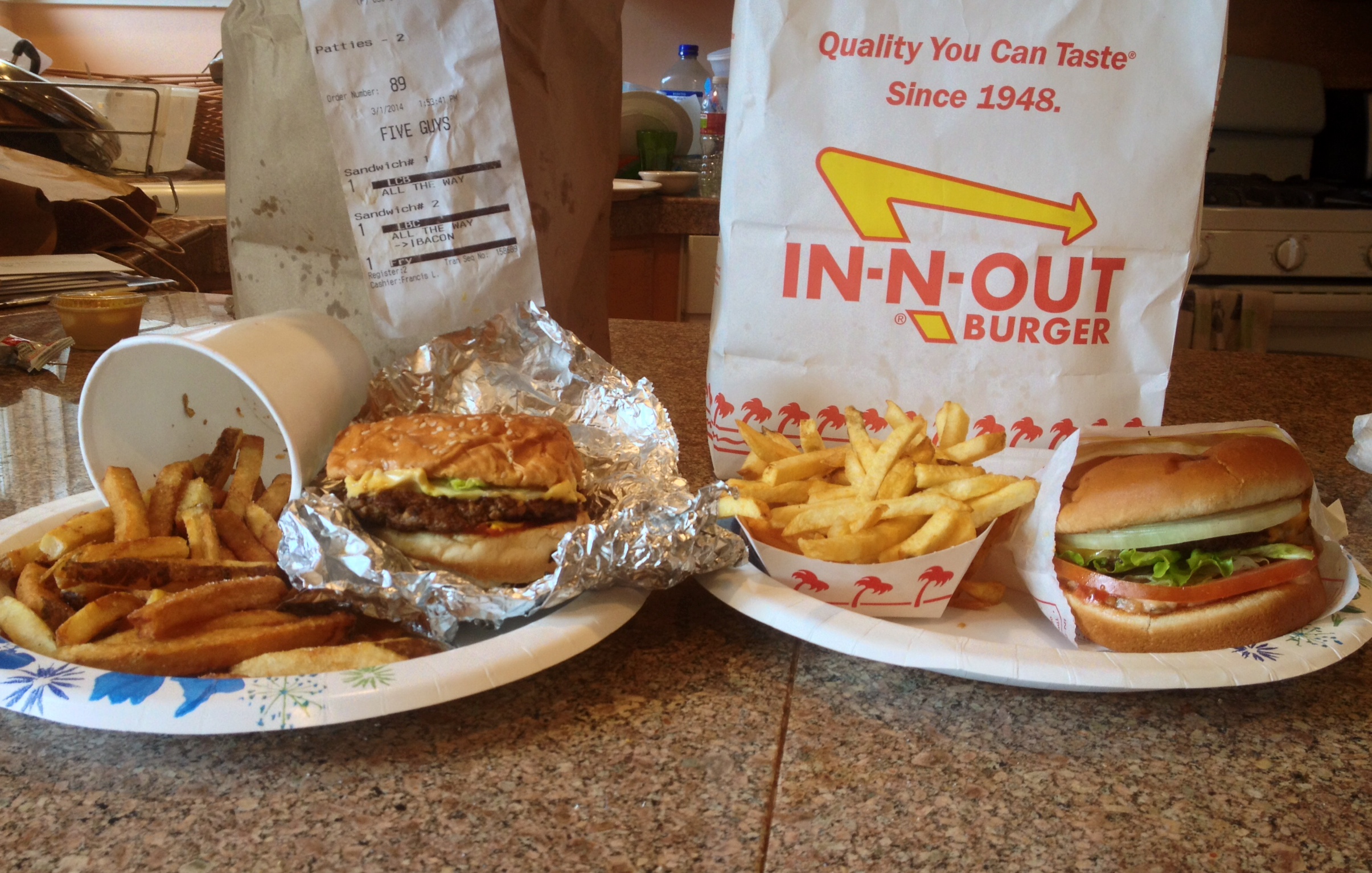The burger battle Five Guys vs. InNOut Scot Scoop News