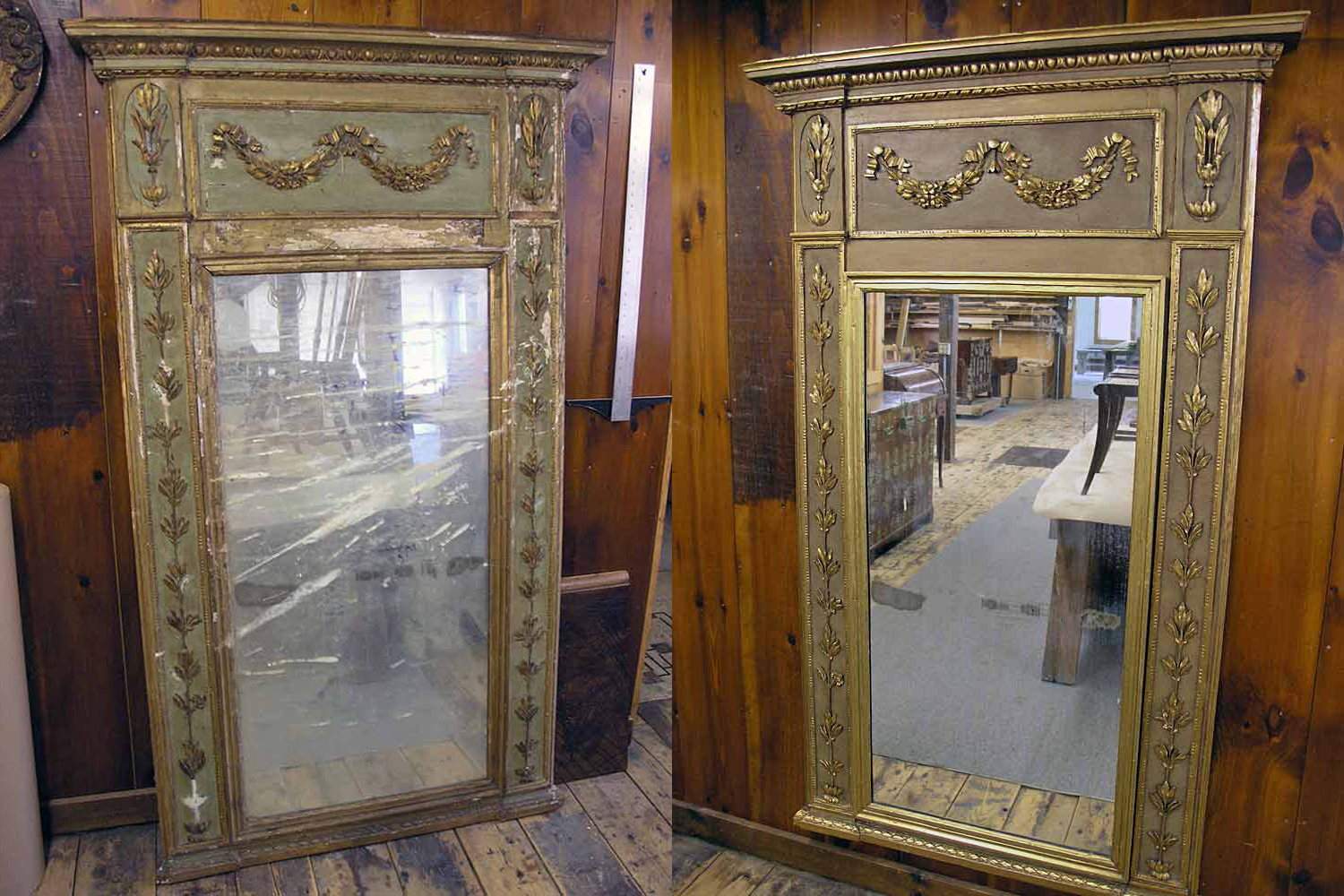 Antique Mirror Restoration Home Design Ideas