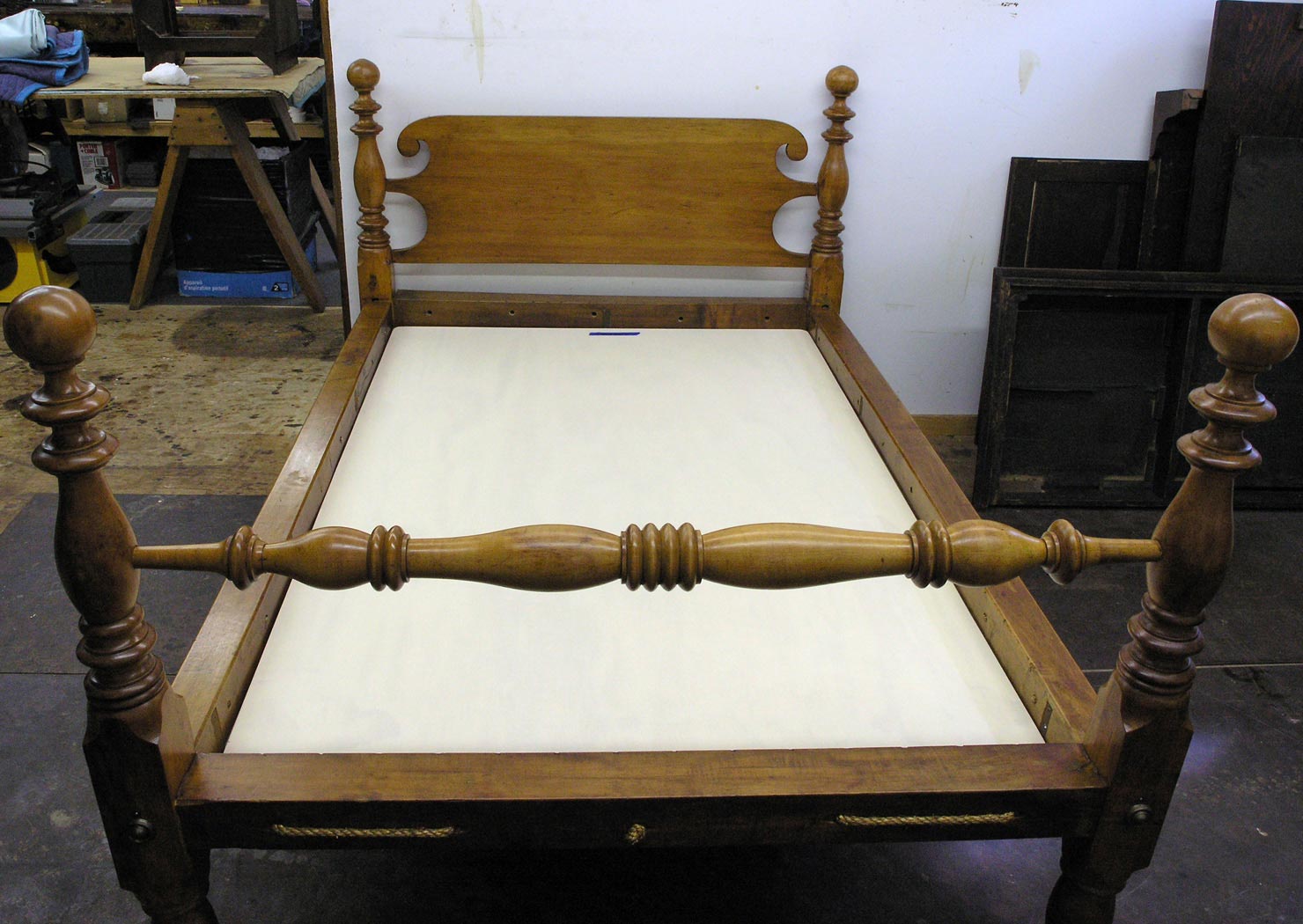 Antique Cannonball Bed Updated and Polished SCOTT DOYLE INC
