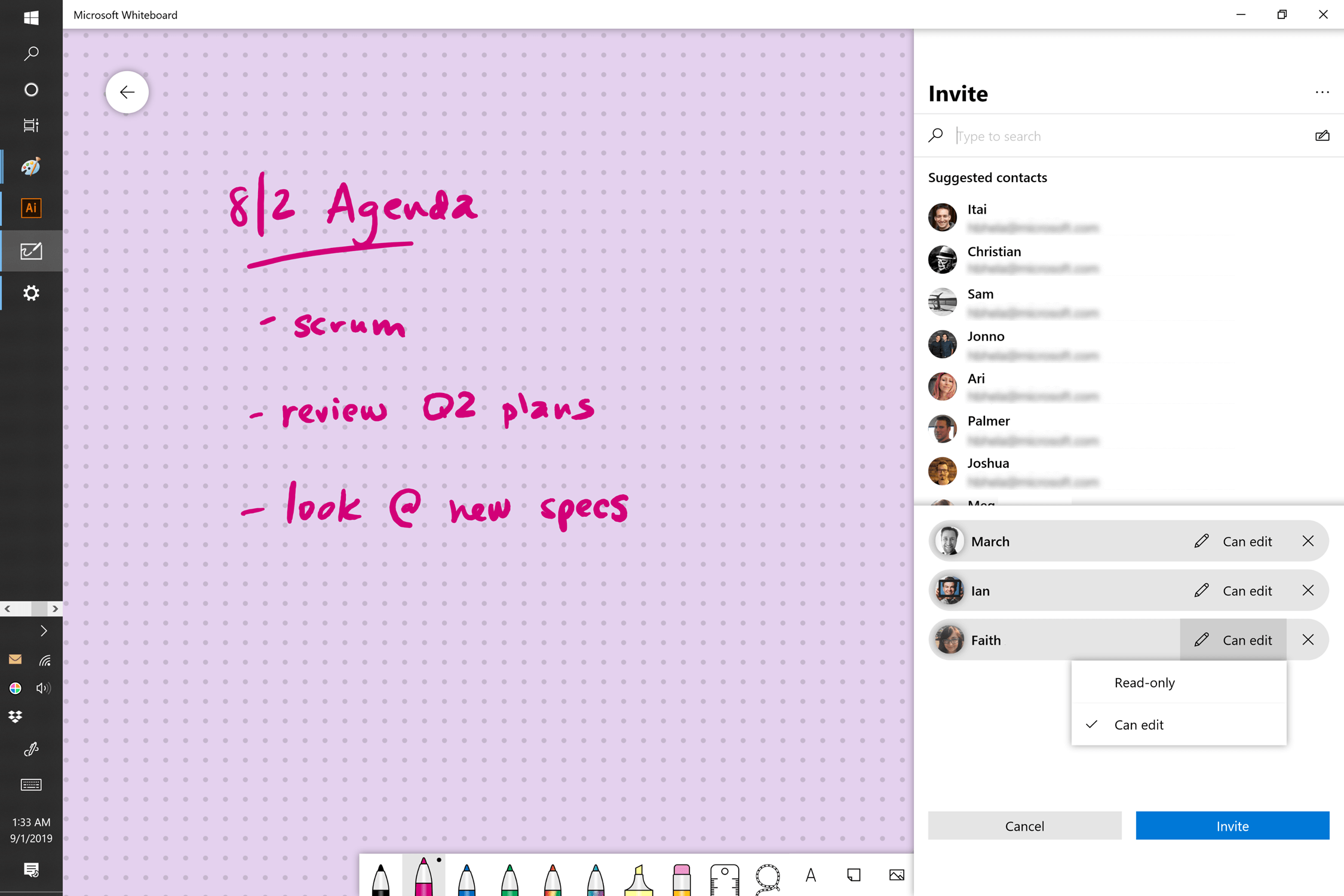 scott h. w. snyder » Microsoft Whiteboard collaboration experience