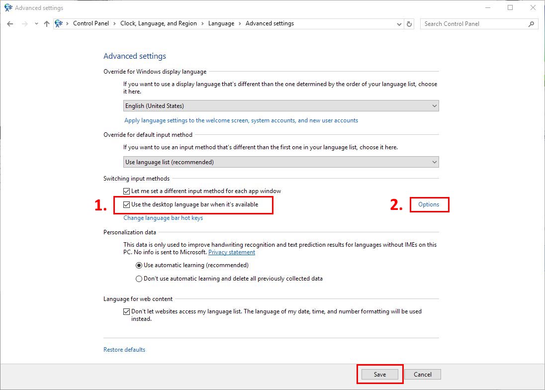 Fix Language Bar missing after Windows 10 update Scottie's Tech.Info