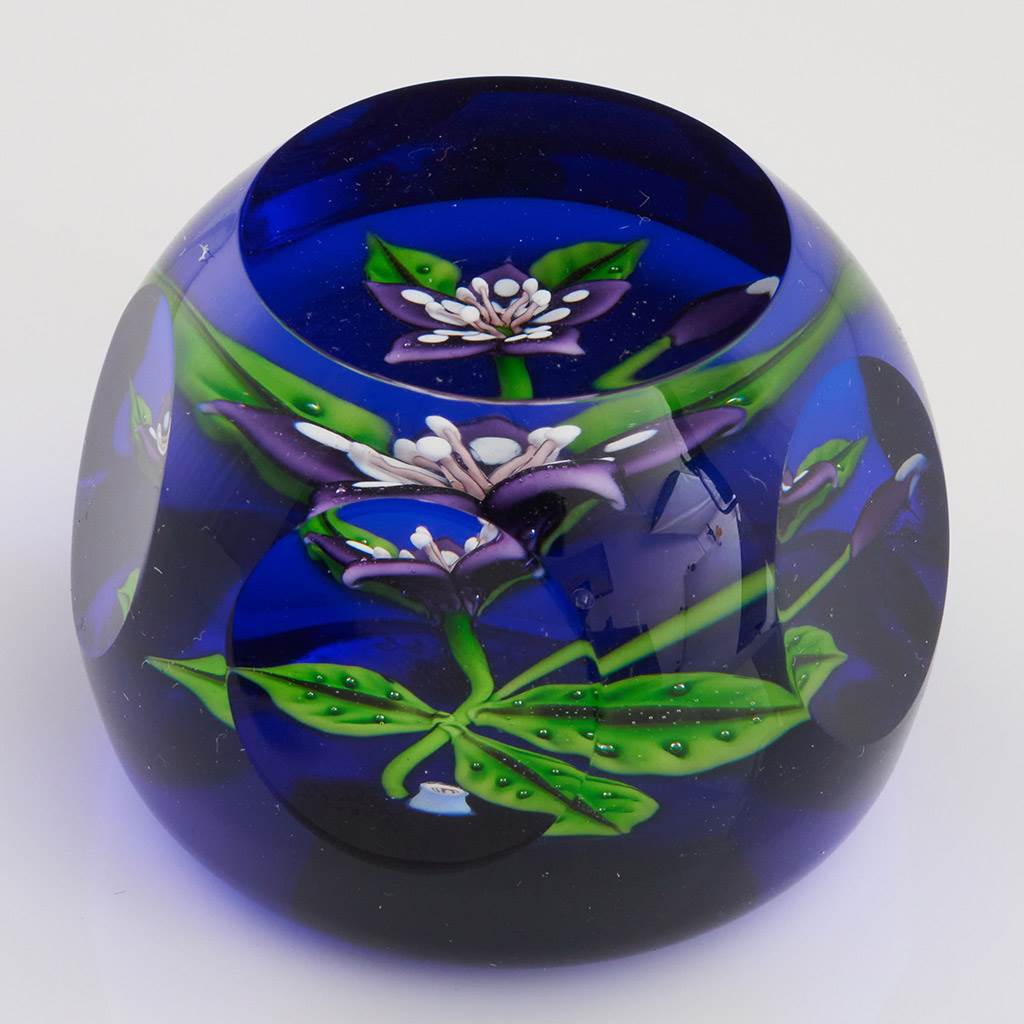 Caithness William Manson Orchid Paperweight 1996