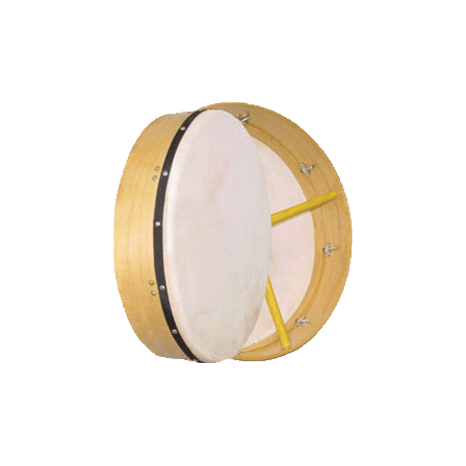 Irish Bodhran Drum with Tipper 14” Dia Plain Scottish Retail
