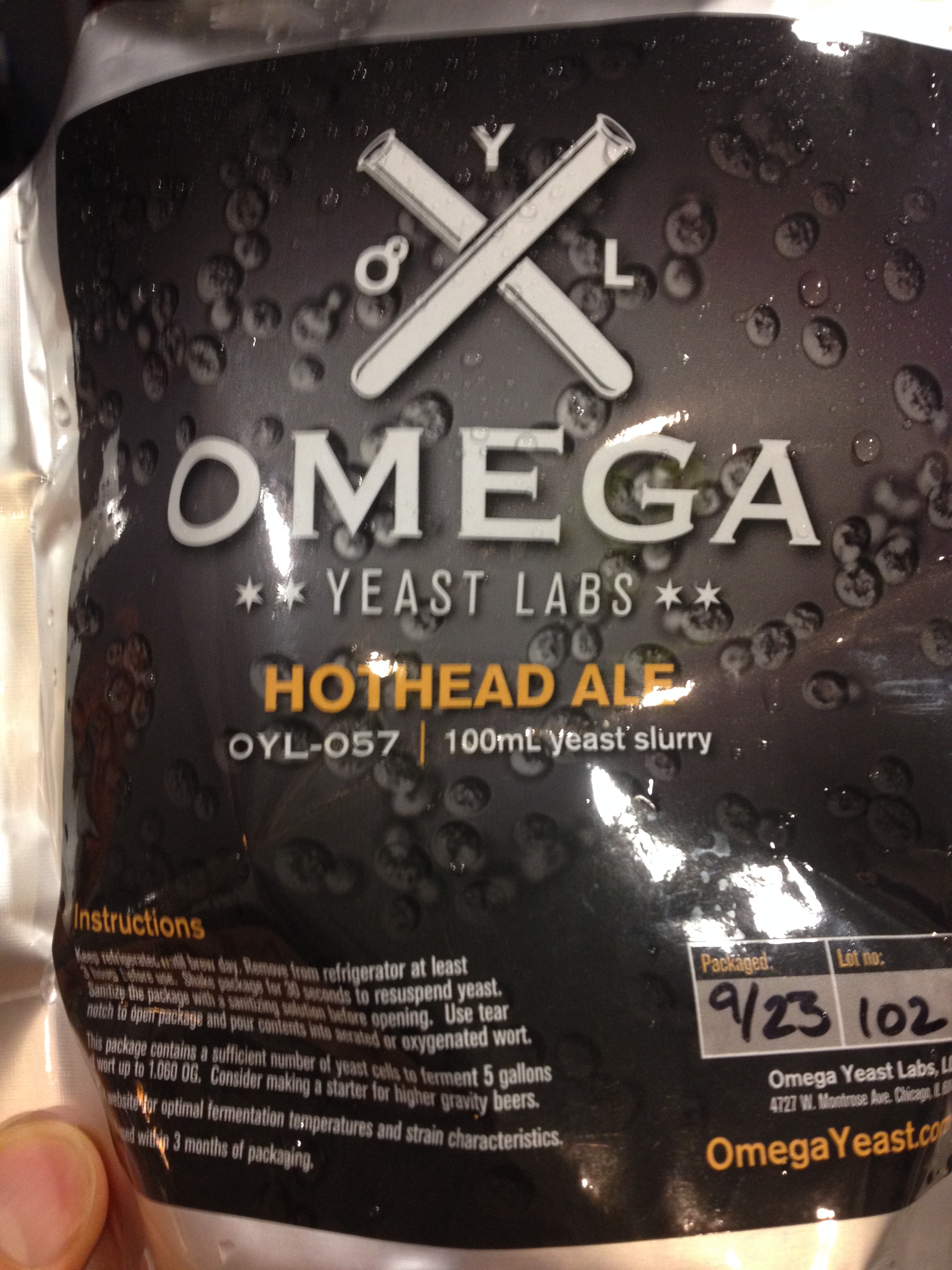 Omega HotHead Ale OYL057 Yeast Scott Janish